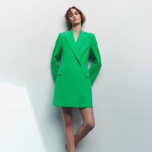 Blazer Dress Green from Zara